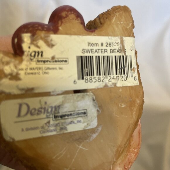 Design Impressions Sweater Bears Reading Book Resin Figurine 4" 26920 Figurine - Picture 12 of 12